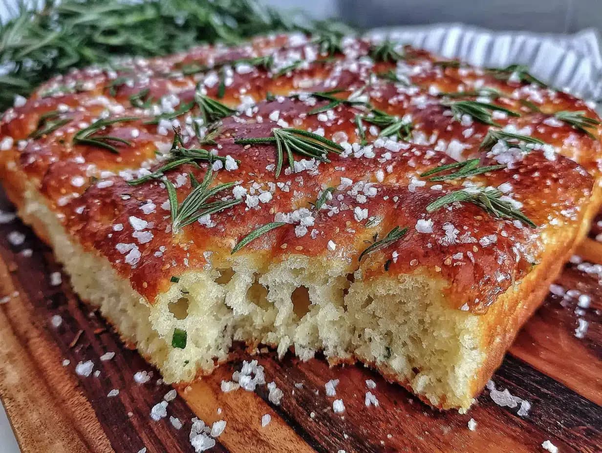 Same-Day Sourdough Focaccia with Rosemary and a Crisp Olive-Oil Crust